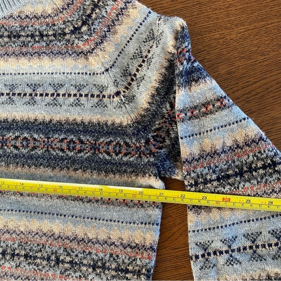 J. Crew Mercantile Gray Fair Isle Crewneck Sweater - Picture 4 of 5
